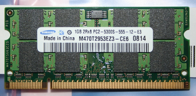 Samsung 1 GB SODIMM Samsung 1 GB SODIMM