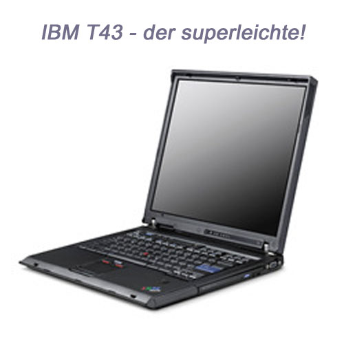 Notebook IBM T43, 40-GB-HD, 1.024 MB RAM, 14"-TFT, DVD,gebraucht Notebook IBM T43, 40-GB-HD, 1.024 MB RAM, 14"-TFT, DVD,gebraucht